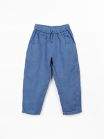 Pantalon en lin avec taille �lastique