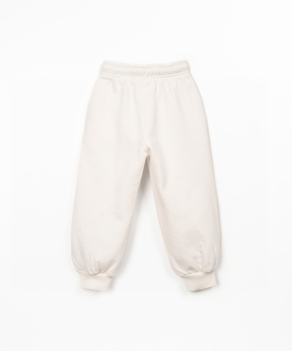 Pantaloni in fibre naturali con disegno