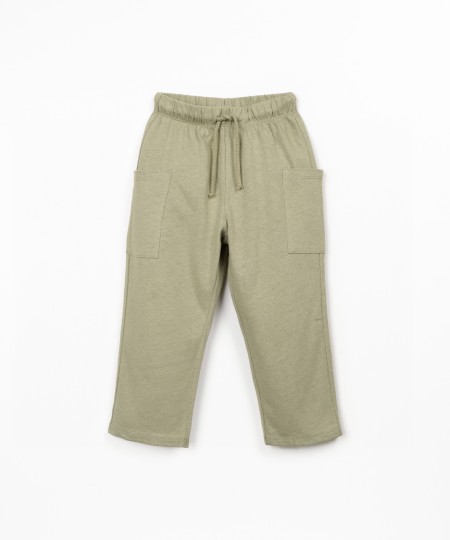 Pantaloni in misto lino e cotone biologico