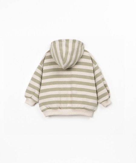 Casaco de malha às riscas