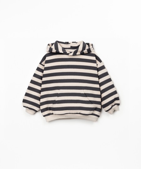 Striped hooded sweatshirt