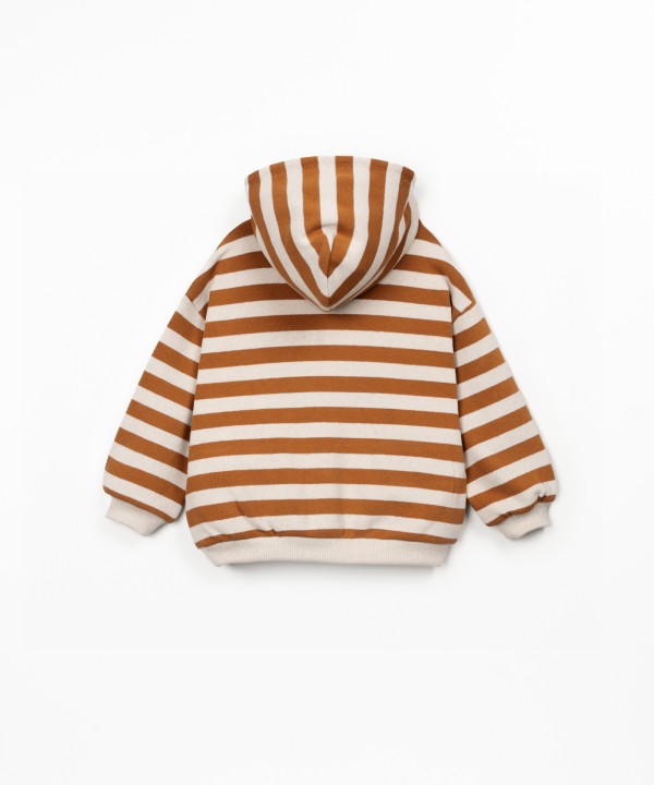 Sudadera de rayas con capucha
