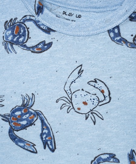 Camiseta de fibras naturales con estampado