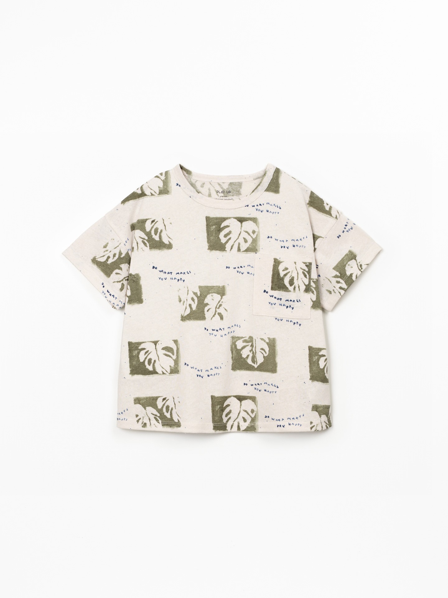 T-shirt en mélange de fibres naturelles