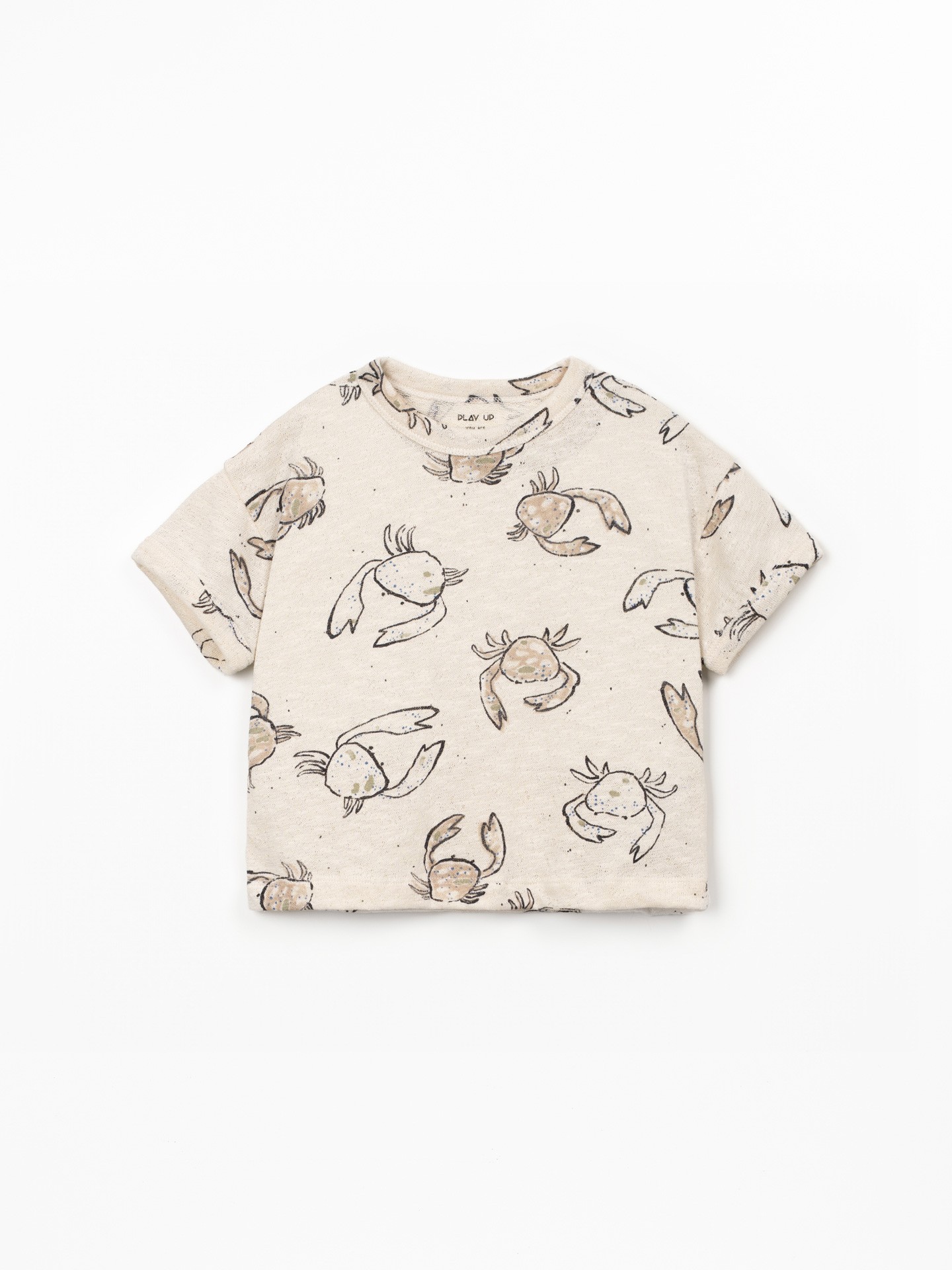 Camiseta de fibras naturales con estampado