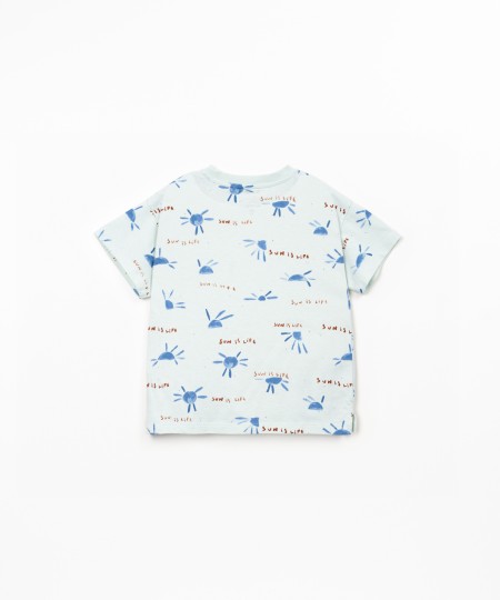 T-shirt anti-UV avec imprimé soleil