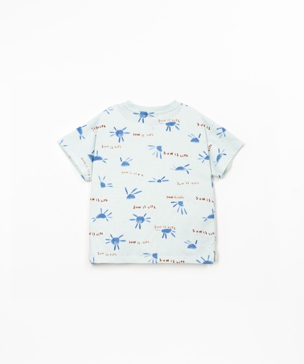 Anti-UV t-shirt with sun print