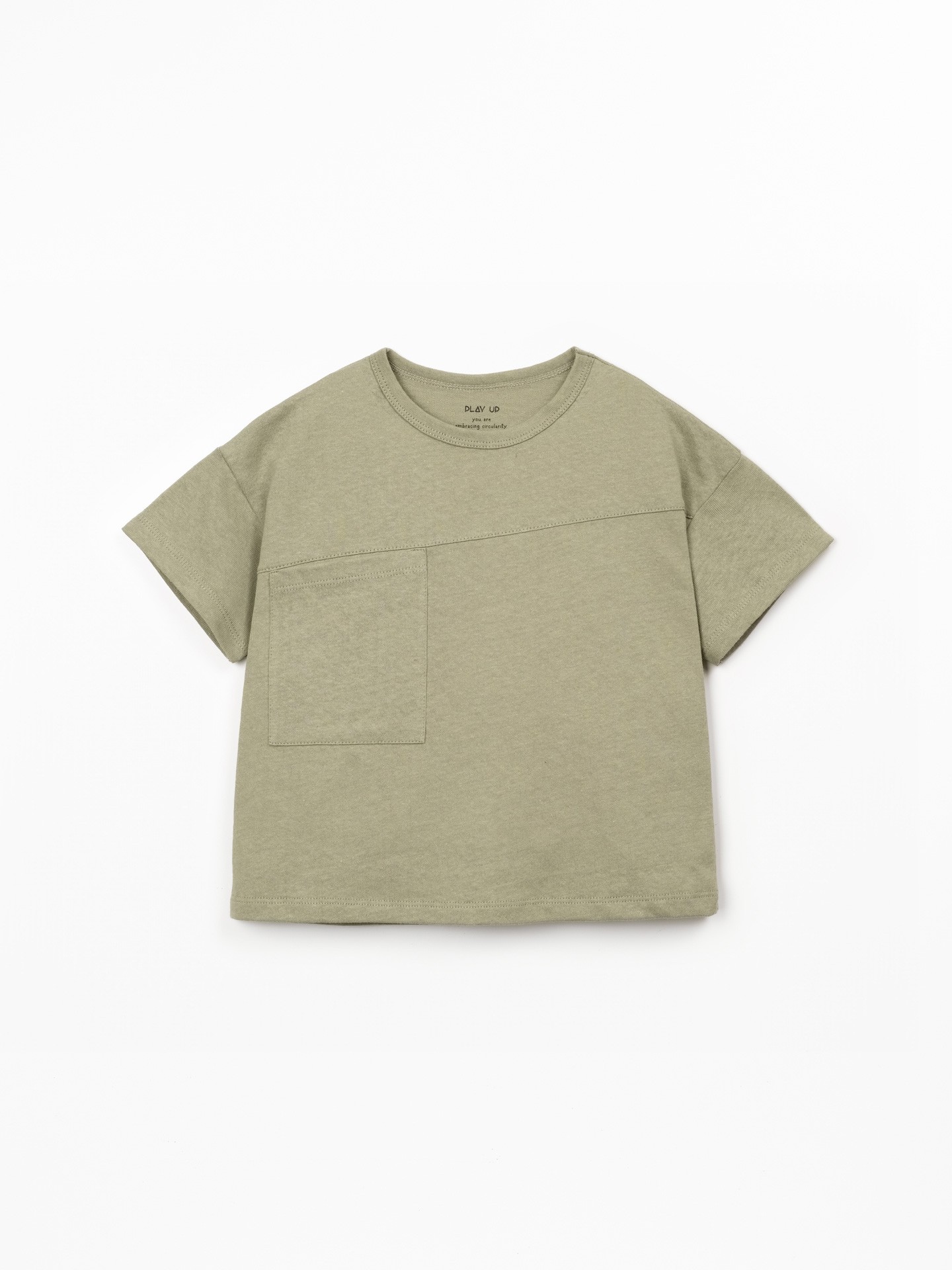 T-shirt en maille de coton biologique et lin