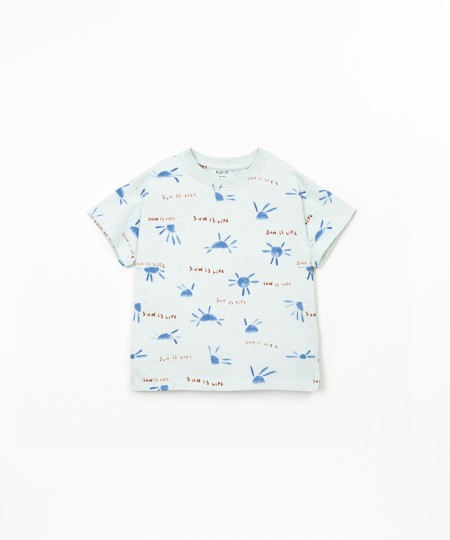 T-shirt anti-UV avec imprimé soleil