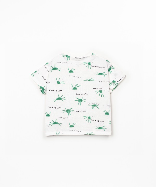 Anti-UV T-shirt with sun print