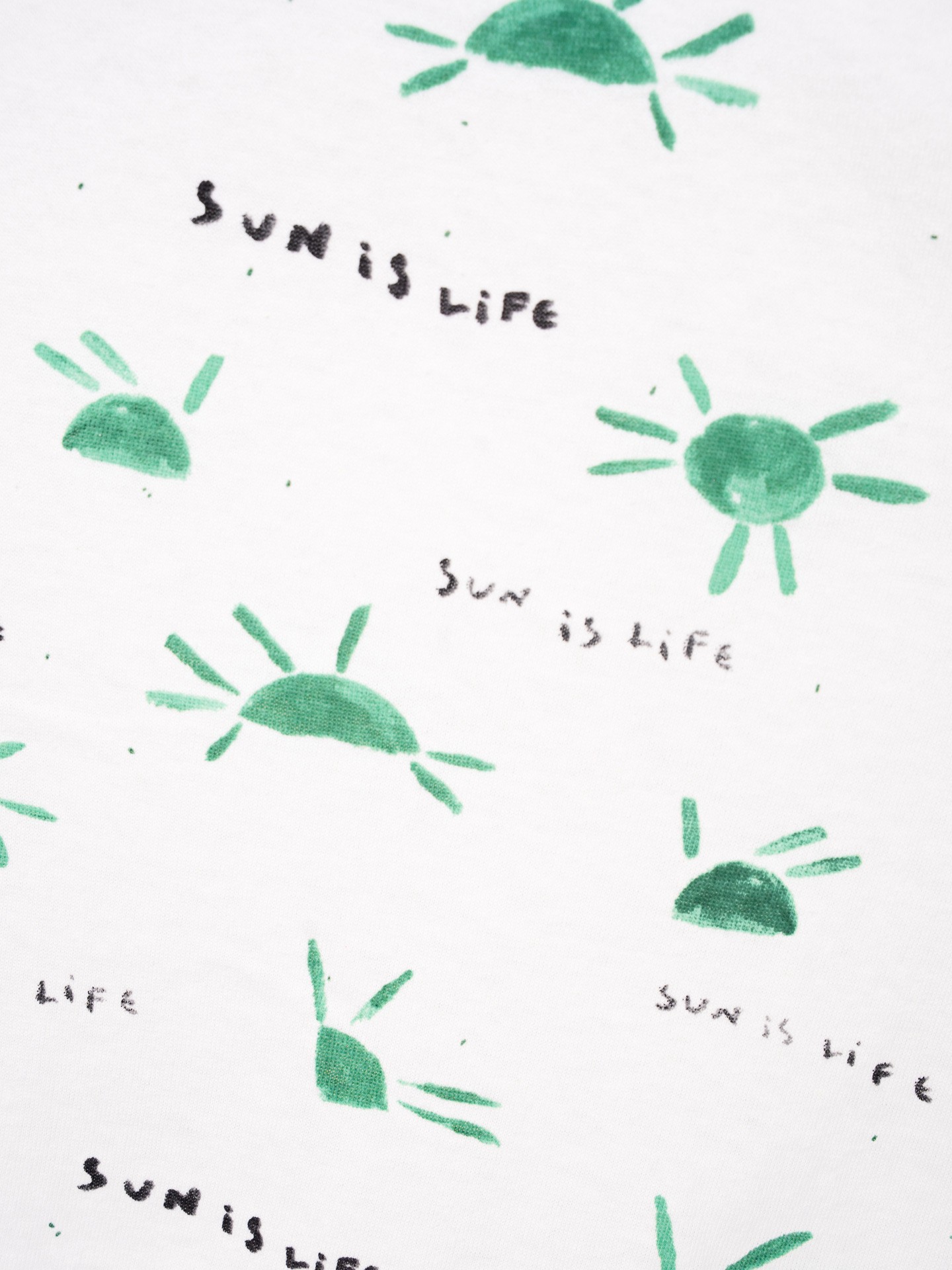 T-shirt anti-uv com estampado de sol