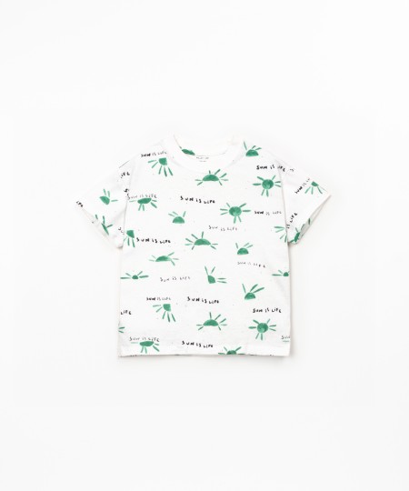 Anti-UV T-shirt with sun print