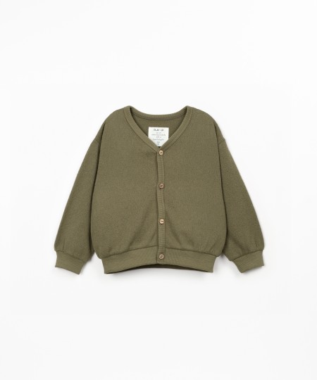 Jacket in blend of cotton and recycled fibers