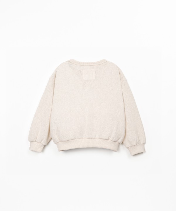 Cardigan in cotton and recycled fiber blend