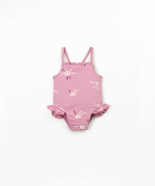 Fato de banho estampado em algod�o org�nico