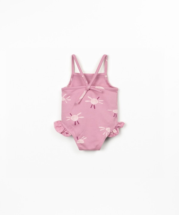 Fato de banho estampado em algod�o org�nico