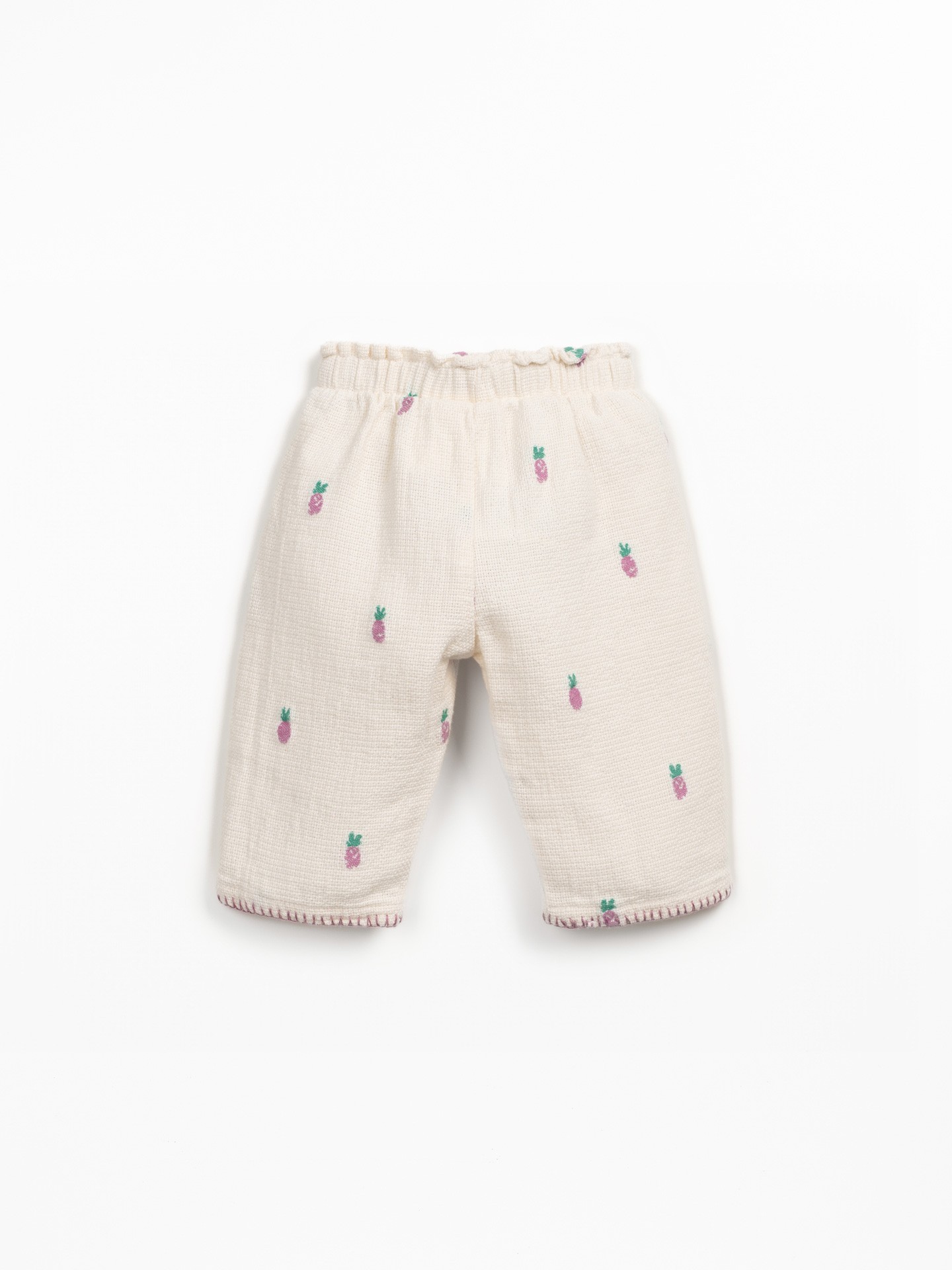 Calça em algodão orgânico com estampado