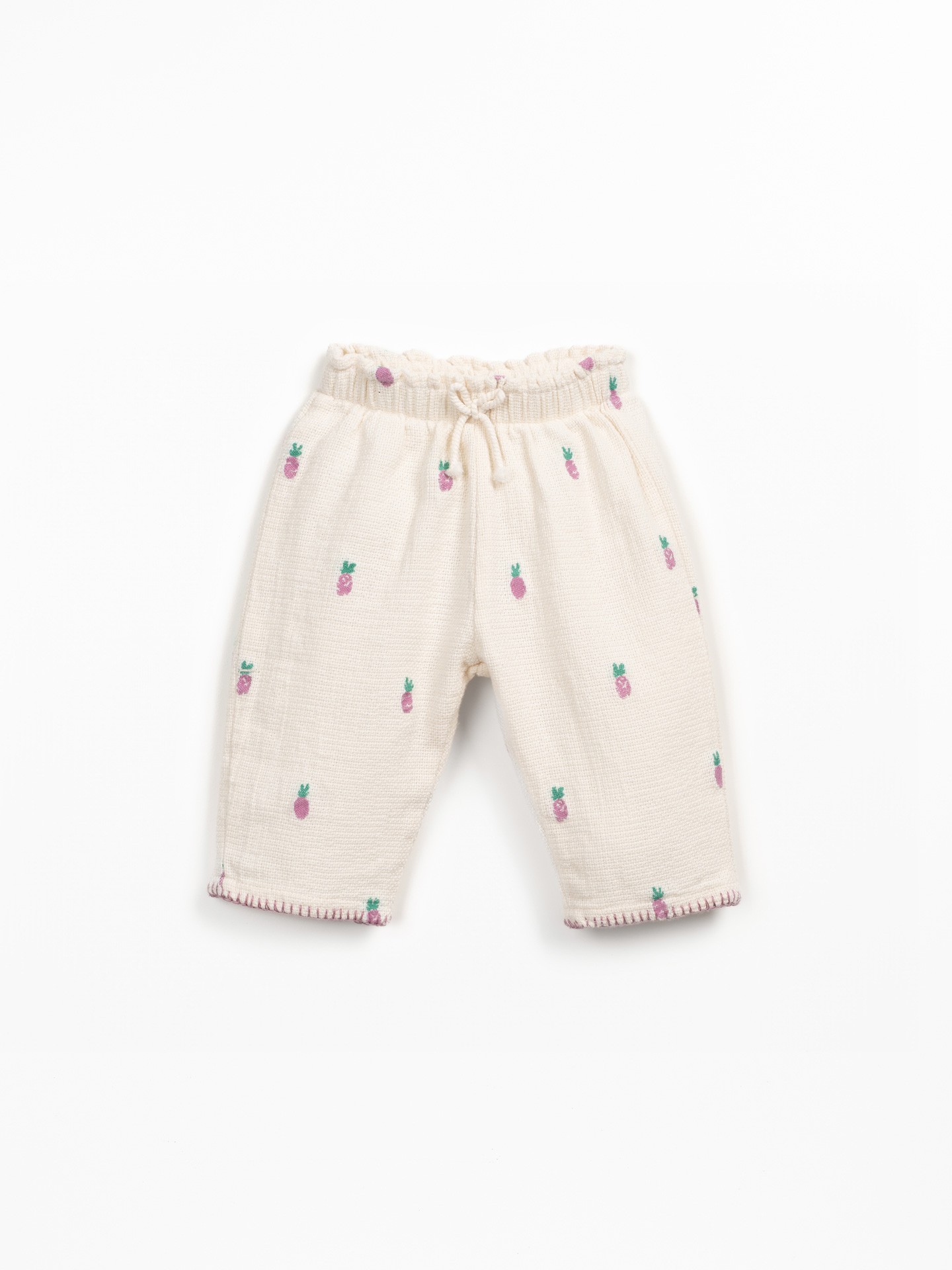 Calça em algodão orgânico com estampado