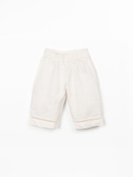 Pantaloni in lino con cintura elastica