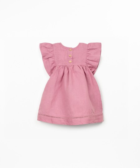 Vestido de tejido de lino