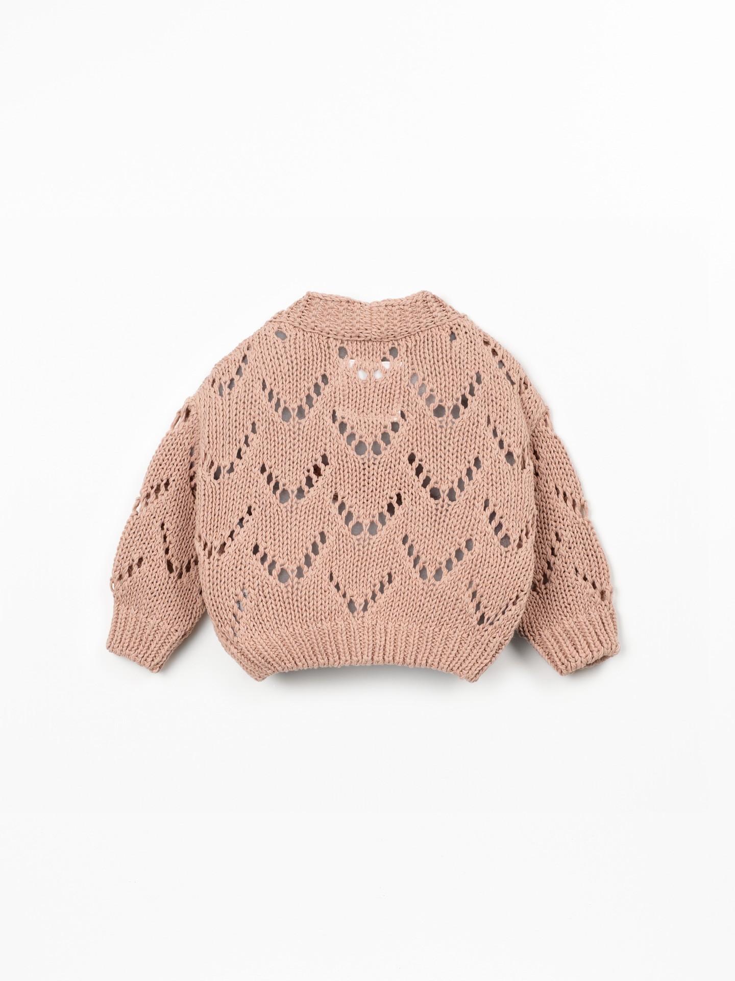 Casaco tricot com botões de coco