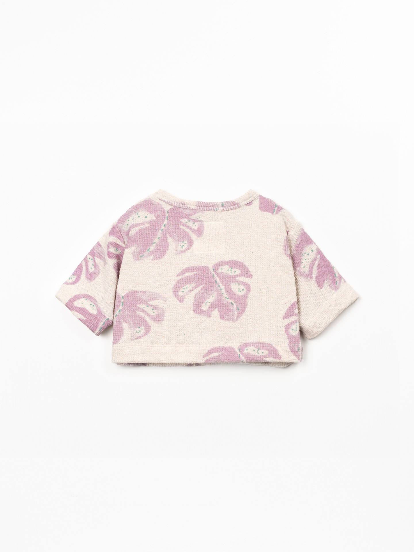 Sweater with monstera print