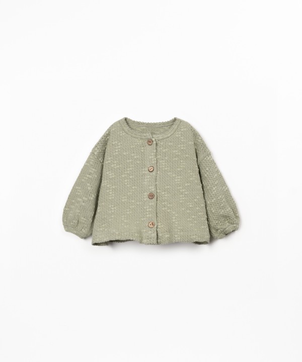 Knit jacket with Re(Play) yarn