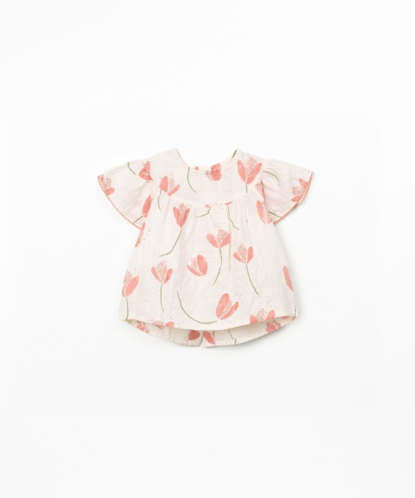 Tunique avec imprimé de tulipes