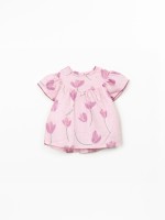 T�nica con estampado de tulipanes