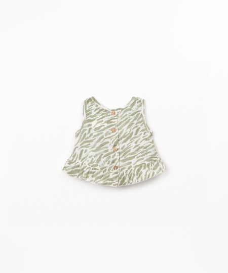 Top de tejido con estampado