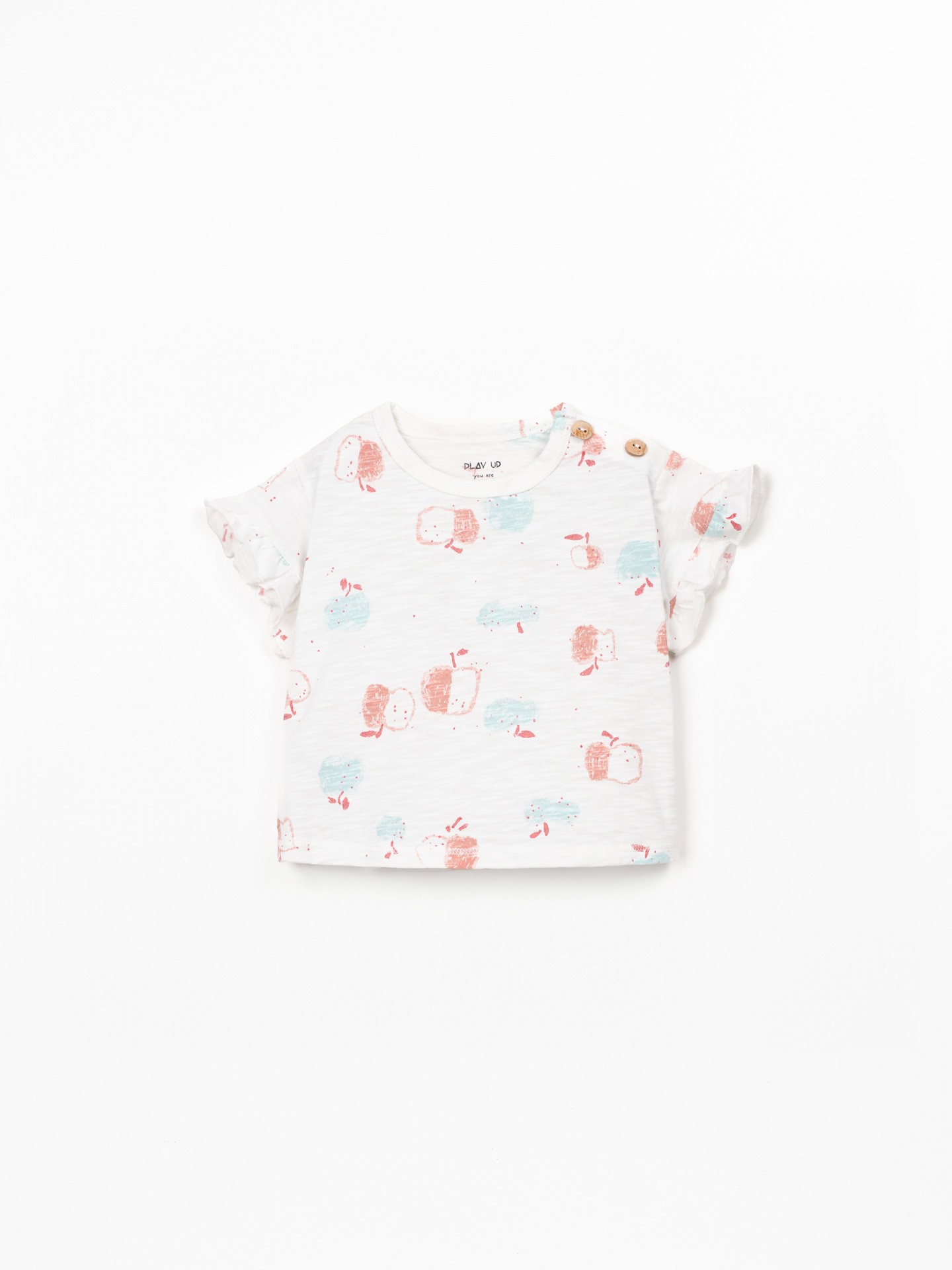 T-shirt avec empiècement à volants sur la manche