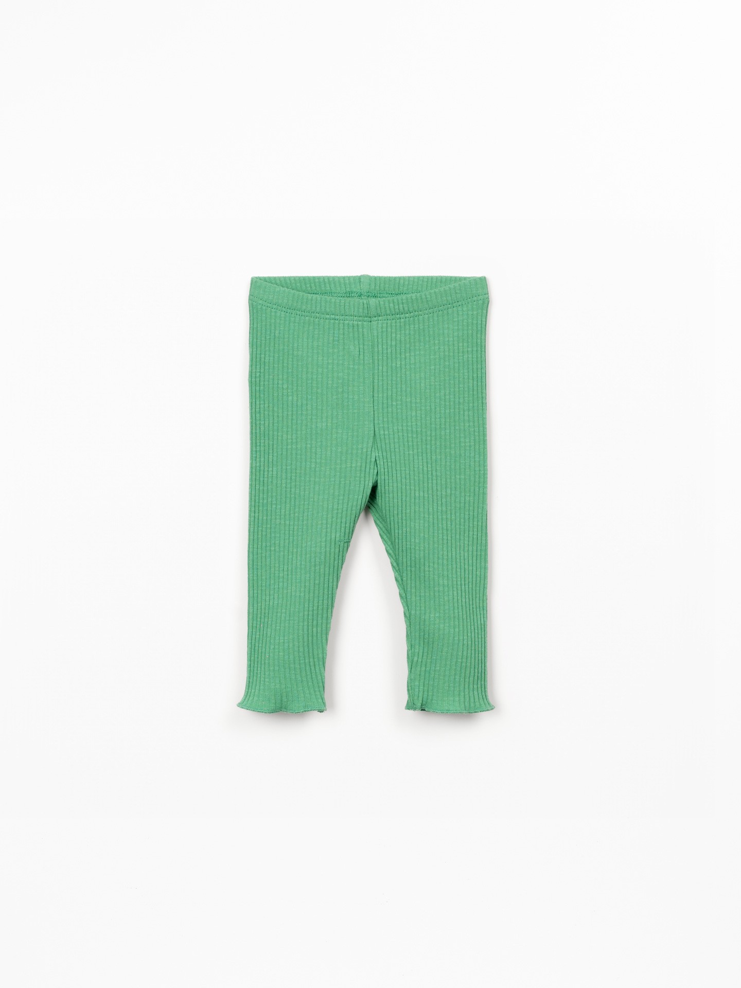 Ribbed leggings in organic cotton