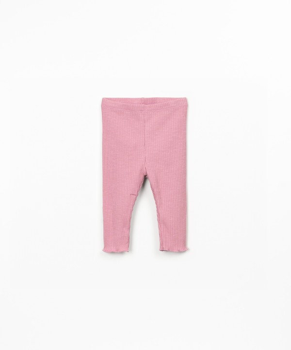 Leggings côtelés en coton biologique