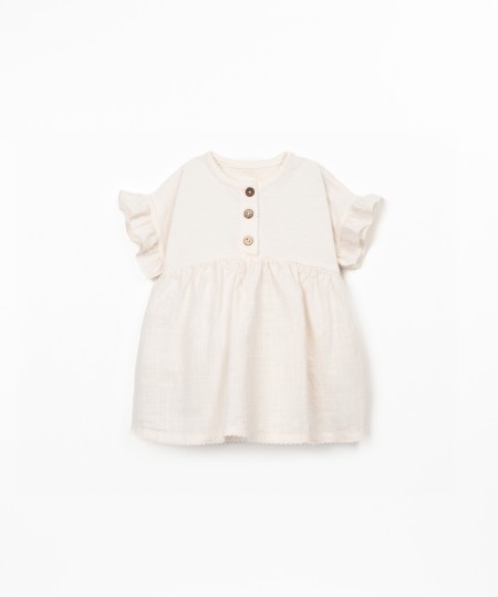 Dress in organic cotton and recycled cotton blend