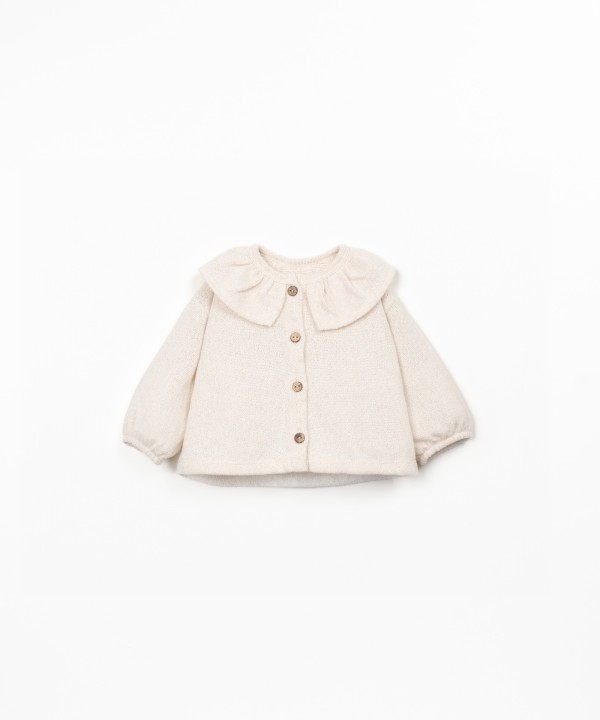 Jacket with cotton and recycled fiber blend