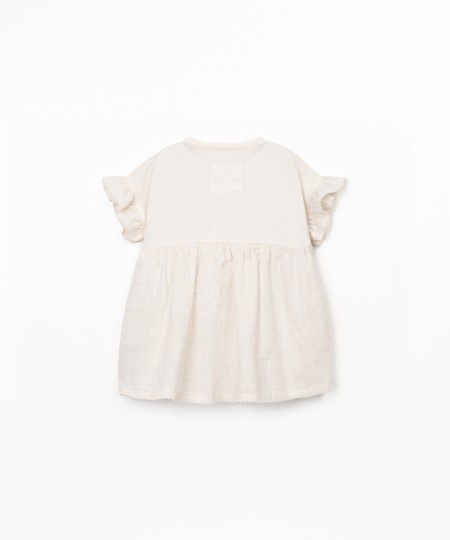 Vestido combinado em algodão orgânico e algodão reciclado