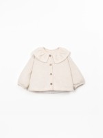 Jacket with cotton and recycled fiber blend