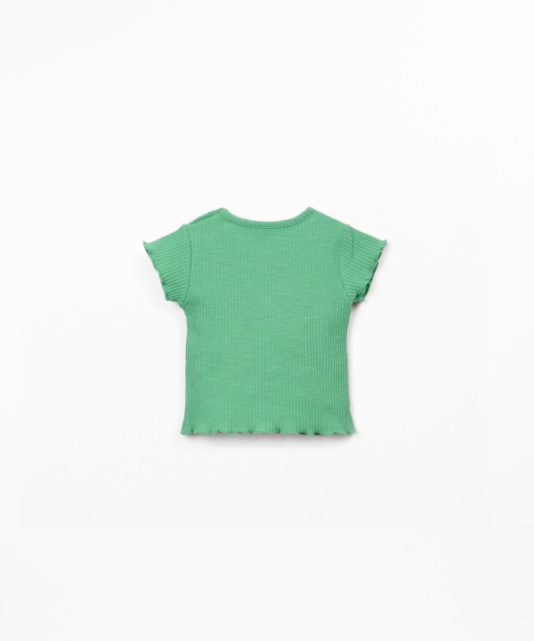 T-shirt en jersey c�tel� de coton biologique