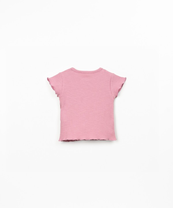 T-shirt en jersey c�tel� de coton biologique