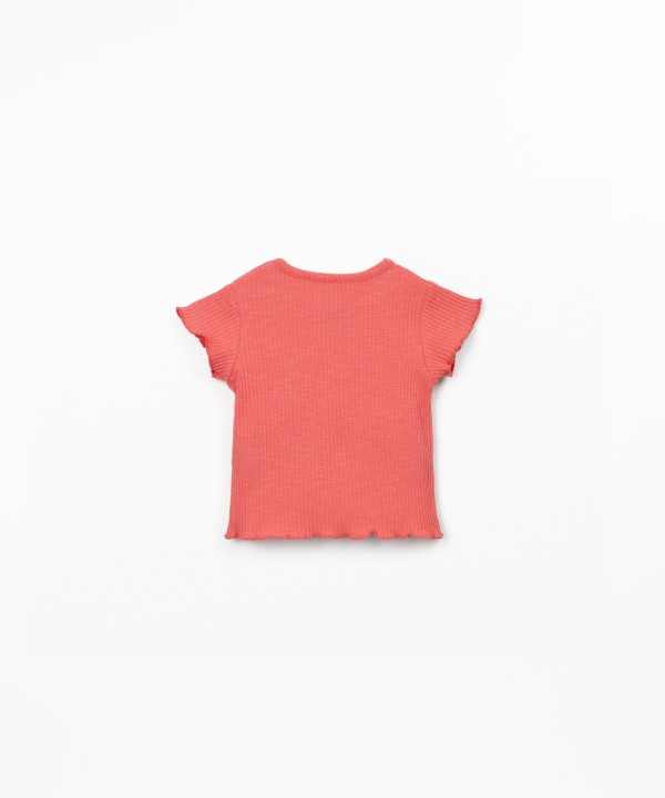 Camiseta de punto acanalado de algodón orgánico