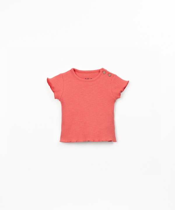 T-shirt en jersey c�tel� de coton biologique