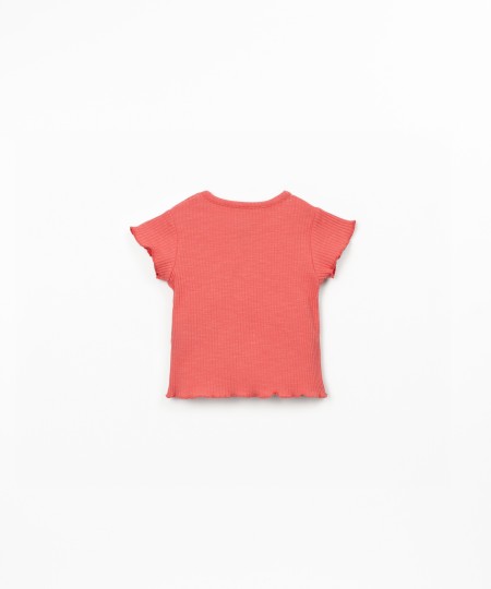 Camiseta de punto acanalado de algodón orgánico