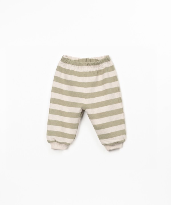 Leggings a righe con cintura elastica