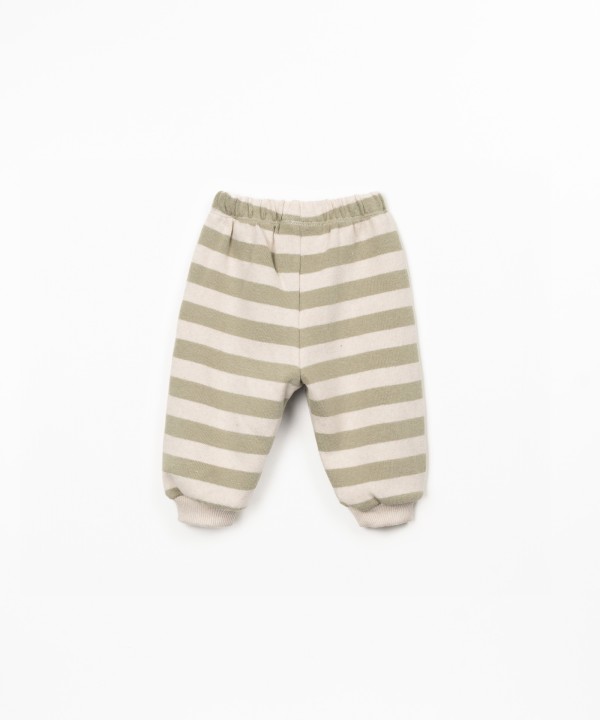 Leggings a righe con cintura elastica