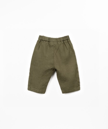 Pantaloni in tessuto di lino