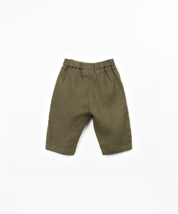 Linen fabric trousers