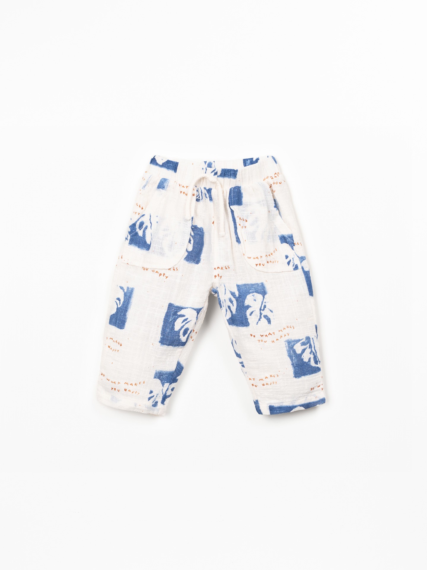 Calça de tecido com estampado de monteras