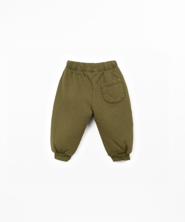 Jersey trousers with design