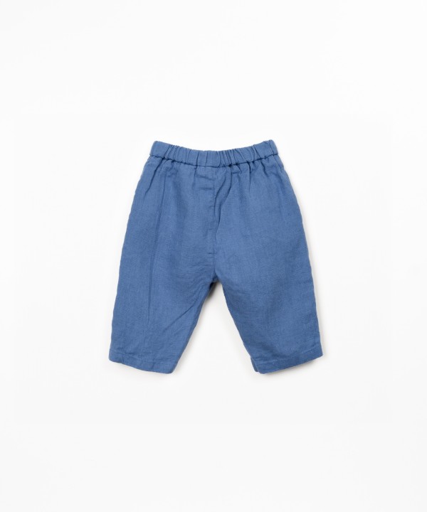 Pantalon en tissu de lin