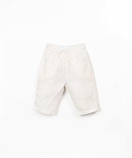 Pantalon en tissu de lin